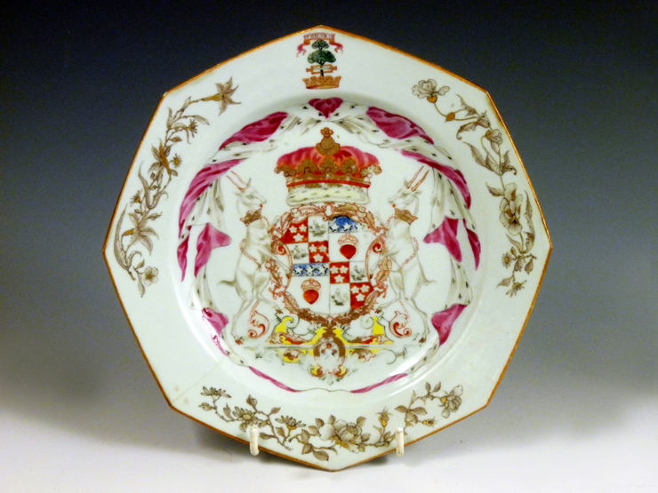 Plate with Duke of Hamilton coat of arms
