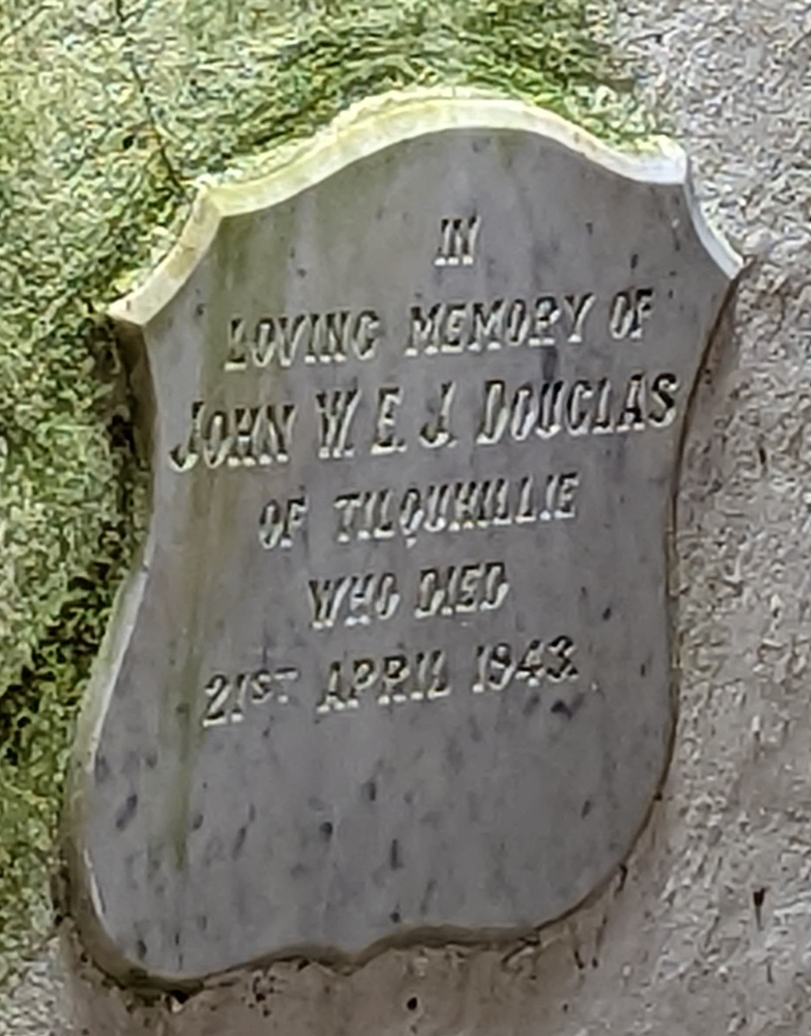 Memorial John, died 1943 