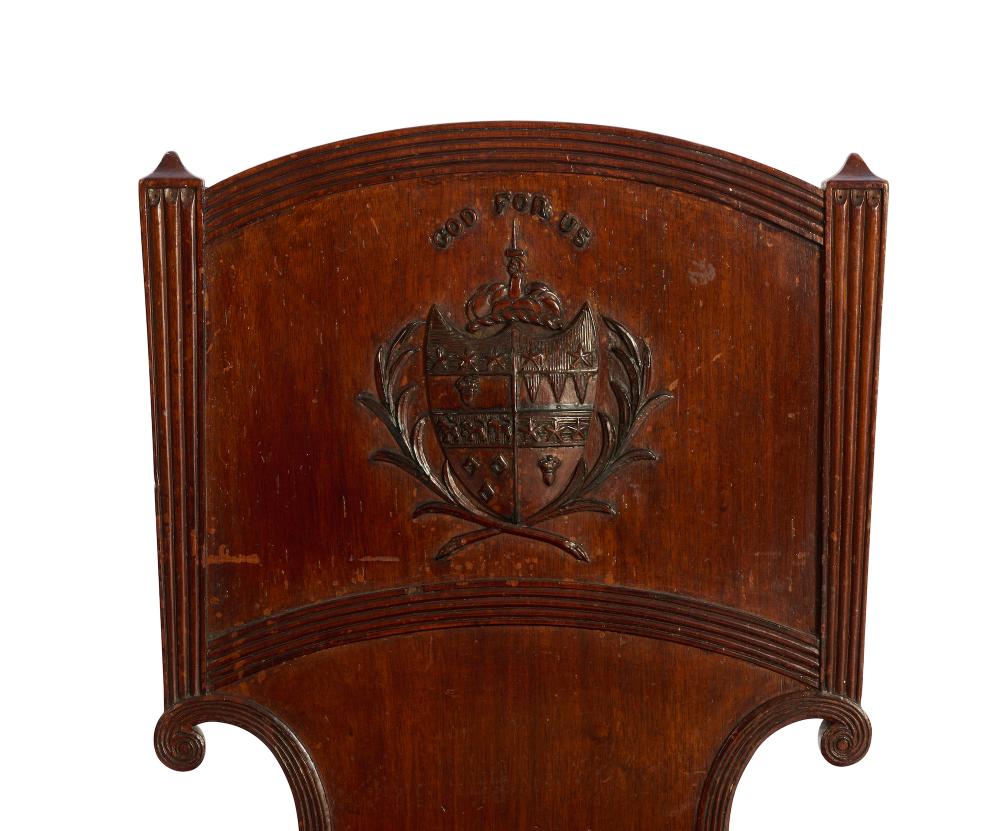 crest on mahogony chair