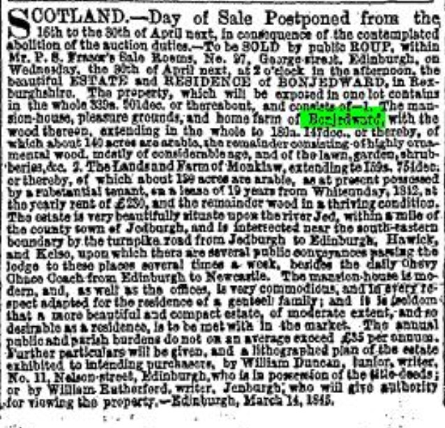 Bonjedward - sale 1845
