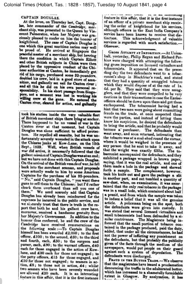 Colonial Times article