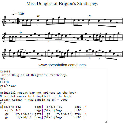 Miss Douglas of Brigton strathspey