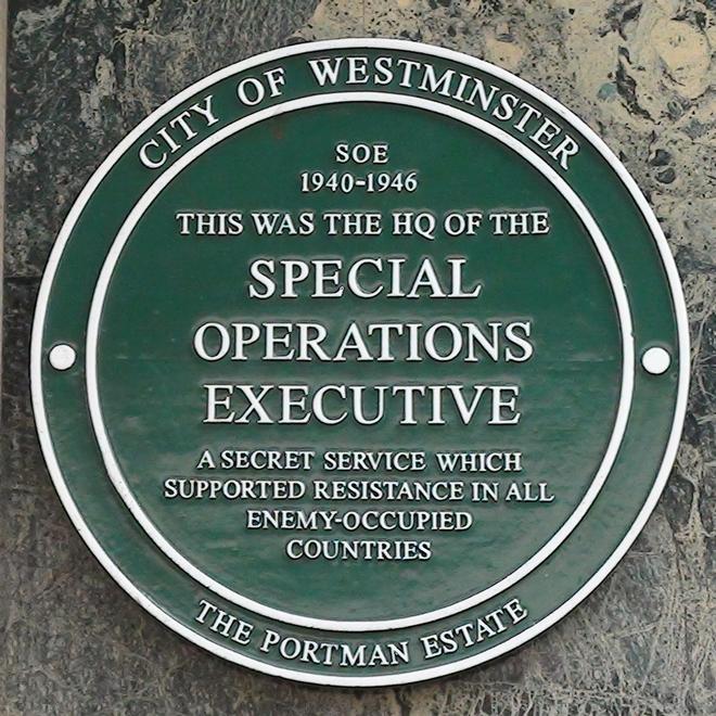 SOE plaque