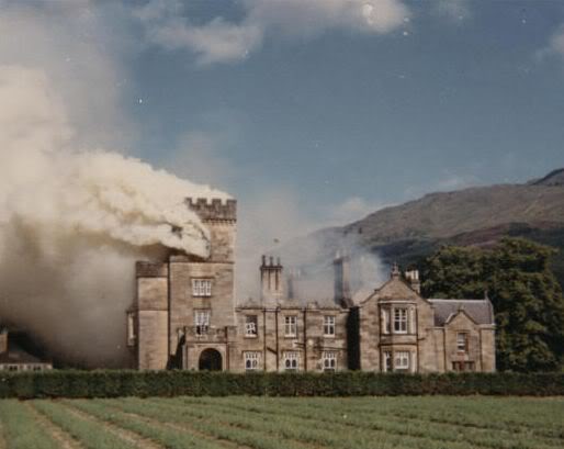 Glenfinart House on fire